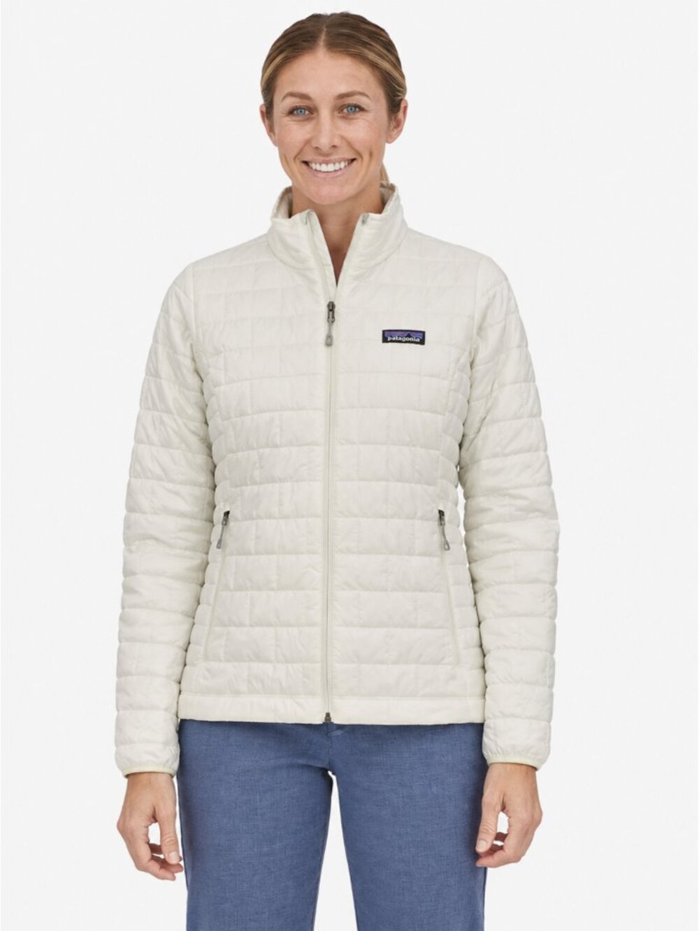 Patagonia Women’s Down Sweater Puffer Jacket Cream Pattern XL